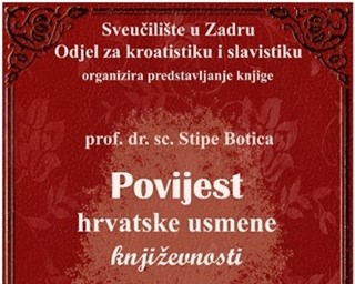 Predstavljanje knjige ''Povijest hrvatske usmene književnosti" 
